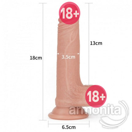 Çift Katman Vantuzlu Damarli Realistik Dildo