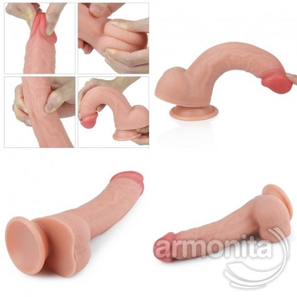 Çift Katmanli Damarli Yüzey Realistik Dildo