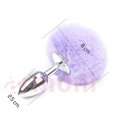 Mavi Tavsan Kuyruklu Metal Anal Tapa Small 7.20cm X 2.80cm