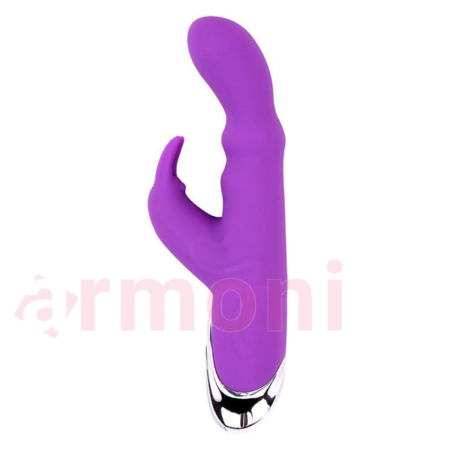 Kiss Bunny 10 Fonksiyonlu Vibratör – G Noktasi - Klitoral Çift Uyarim 16,5 cm X 2,5 cm