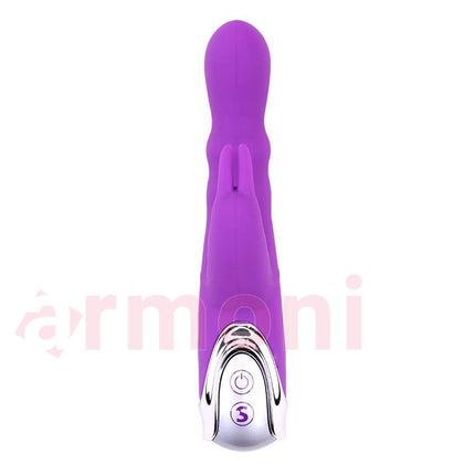 Kiss Bunny 10 Fonksiyonlu Vibratör – G Noktasi - Klitoral Çift Uyarim 16,5 cm X 2,5 cm
