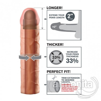 X-TENSIONS PERFECT 2 Uzatmali Realistik Penis Kilifi