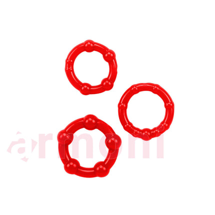 Hot Storm Baslangiç Fantezi Vibratör Seti Anal Boncuk ve Ereksiyon Halkasi 17 cm X 4 cm X 2,5 cm