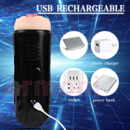 Truda 5 Frekansli Titresim, Otomatik Emisli ve Motorlu Masturbatör USB Sarjli