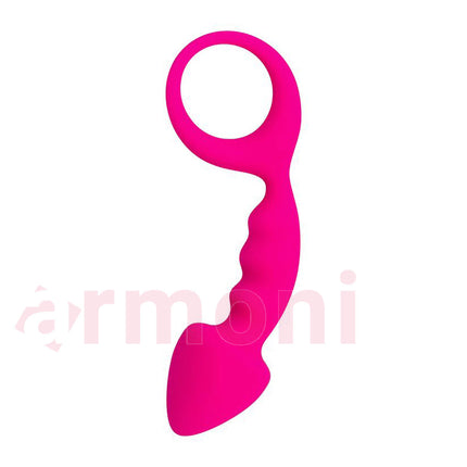 Sapli Silikon Bogumlu Anal Plug Bong 12,5cm x 2,5cm