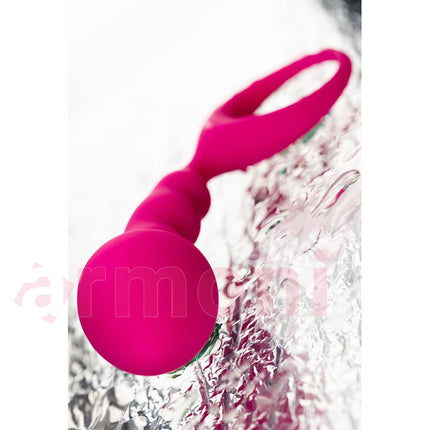 Sapli Silikon Bogumlu Anal Plug Bong 12,5cm x 2,5cm