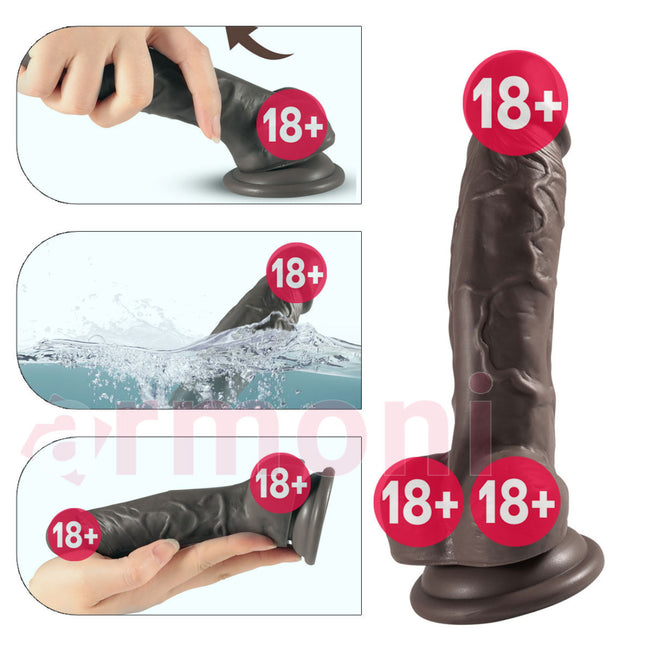 Adonis Realistik Dildo, Siyah Yapay Penis 13cmX3,5cm