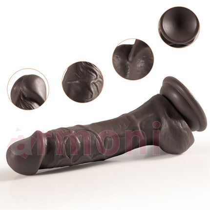 Adonis Realistik Dildo, Siyah Yapay Penis 13cmX3,5cm