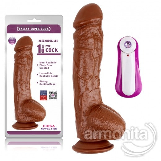 Damarli Kalin 10 Inch Realistik Titresimli Latin Dildo