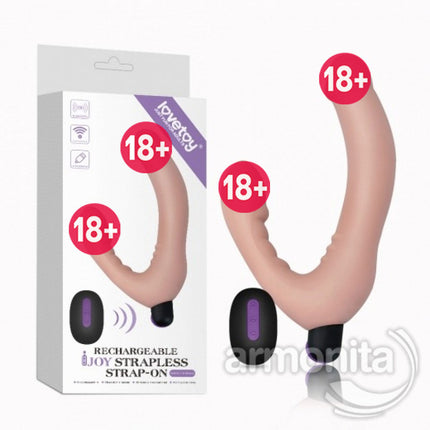 Çift Tarafli Uzaktan Kumandali Titresimli Realistik Strapon Dildo