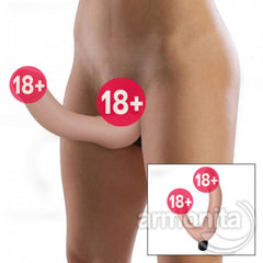 Çift Tarafli Uzaktan Kumandali Titresimli Realistik Strapon Dildo