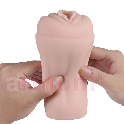Dogal Güçlü Emis Siki Kanalli Cep Tipi Realistik Vajina Feici