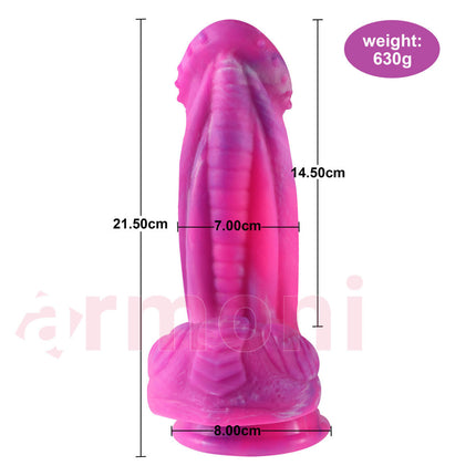 Ekstra Kalin, Gövdesi Kanalli, Renkli Canavar Penisi Duke 14,5cmX7cm