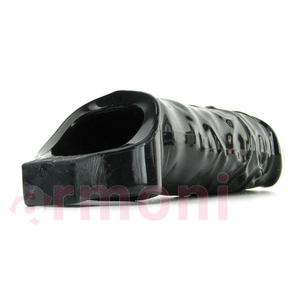 Testislerden Baglamali Uzatmali Zenci Penis Kilifi 19cmX4,7cm ve 3,5 cm Uzatma