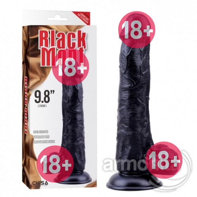 Damarli Kalin Siyah Realistik Dildo