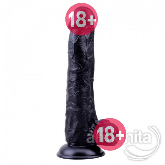 Damarli Kalin Siyah Realistik Dildo